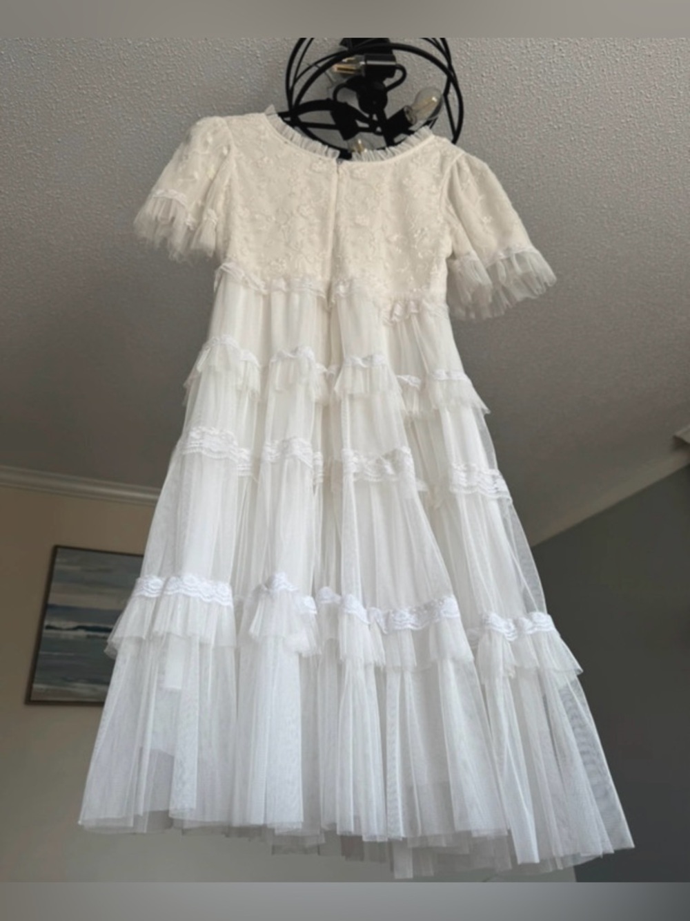 JessaKae White Tiered Lace Dress - Picture 2 of 9